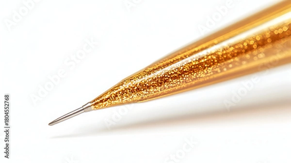 Obraz Gold calligraphy needle point close up
