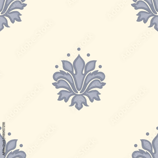 Obraz Damask modern seamless pattern element. Vintage classical old fashioned damask ornament, seamless texture for wallpapers, textile.