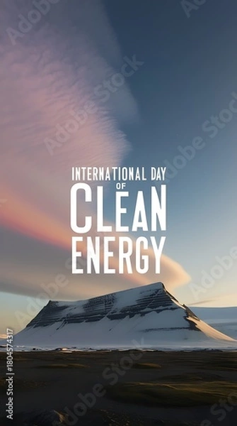 Fototapeta International Day of Clean Energy: Powering a Sustainable and Greener Future