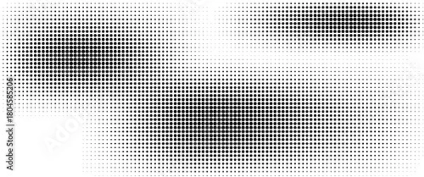 Fototapeta Dotted halftone gradient texture. Fading polka dot background. Repeated dots gradation pattern background. Black vanishing comic pop art overlay backdrop.