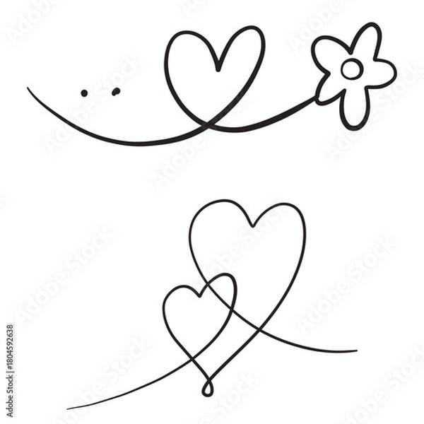 Fototapeta heart with a ribbon