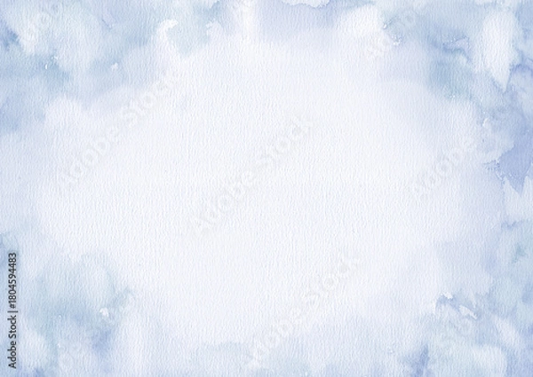Obraz 水彩画のマーブル 大理石 Soft Neutral Snow blue  Watercolor paper Marble Texture Background