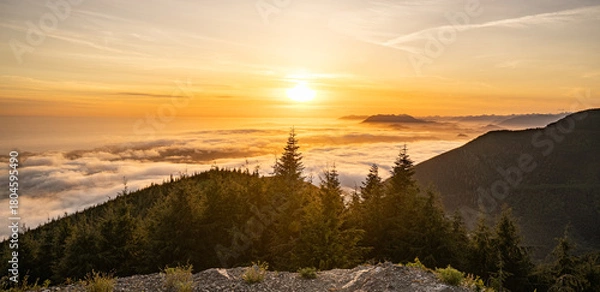 Fototapeta Sunset mountains