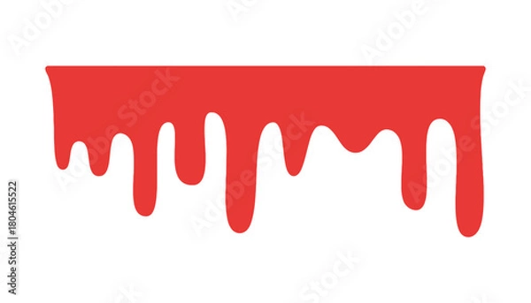 Obraz Red paint drip illustration graphic design vector element