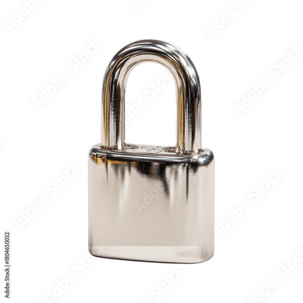 Obraz Metal padlock resting on a flat surface in bright light