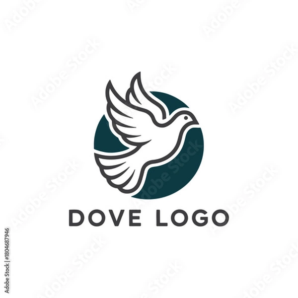 Obraz Elegant Dove Bird Logo Design Vector