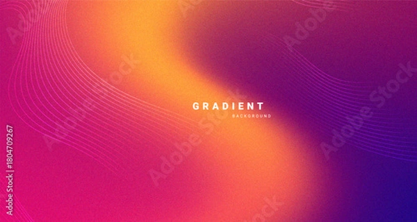 Obraz Grainy gradient wave abstract background vector.