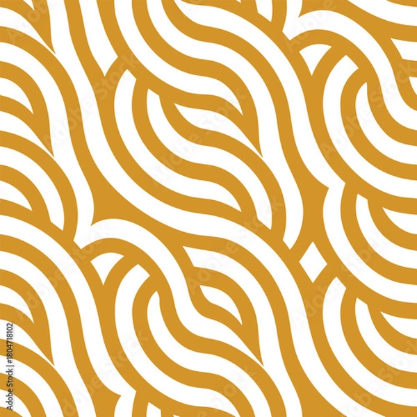 Fototapeta Wavy abstract ripple line formations creating motion inspired fluidity Seamless Pattern Design
