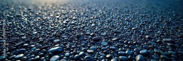 Fototapeta Rough asphalt texture, coarse aggregate visible, asphalt, closeup, infrastructure