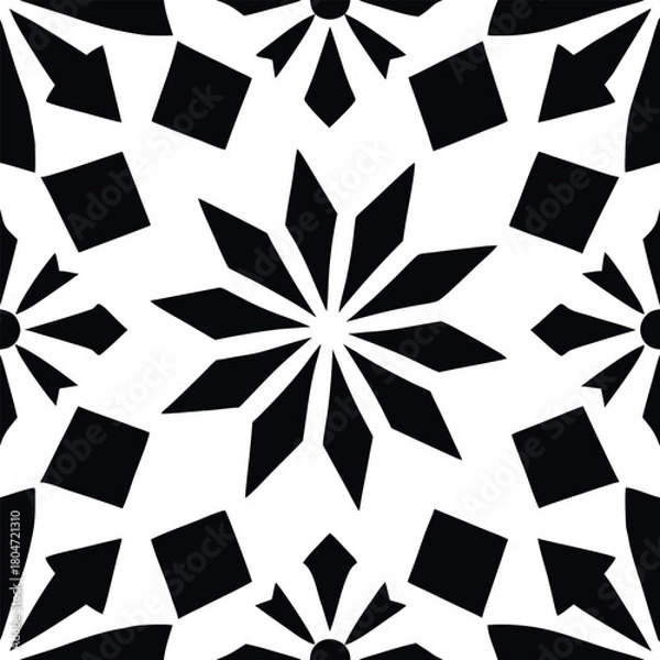 Fototapeta Delicate circular blossom outlines arranged into soft floral rhythm Seamless Pattern Design
