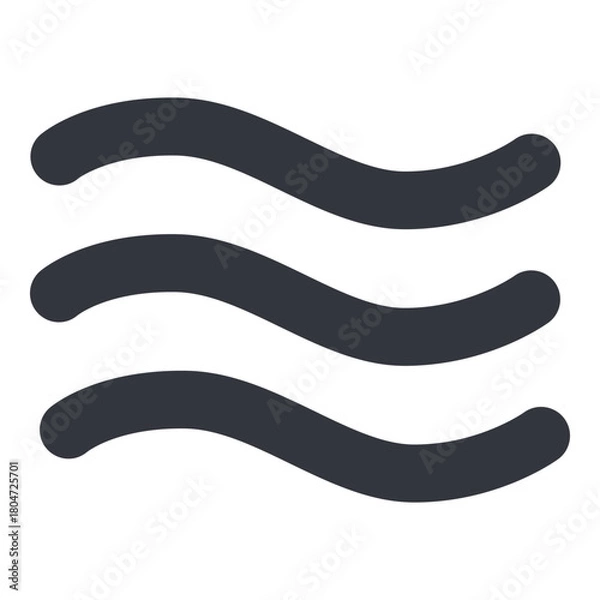 Fototapeta Vector Black Basic Icon - Element of Water Icon