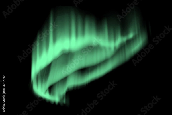 Obraz Aurora borealis green patterns northern lights clipart overlay