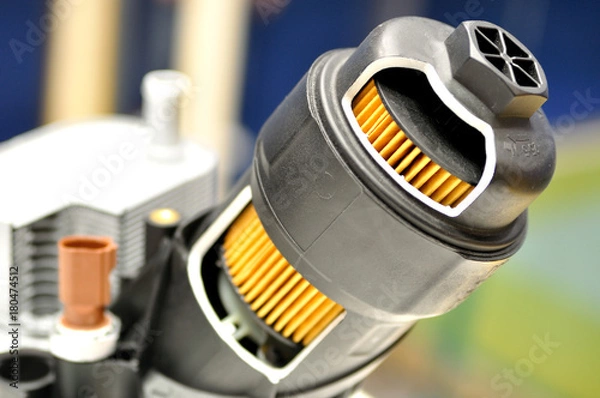 Obraz Car oil filter with housing.