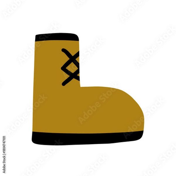 Obraz brown boots on a transparent background