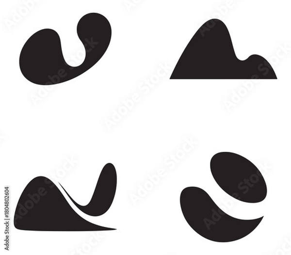 Obraz Modern risk return curve abstract graphic silhouette logo design elements