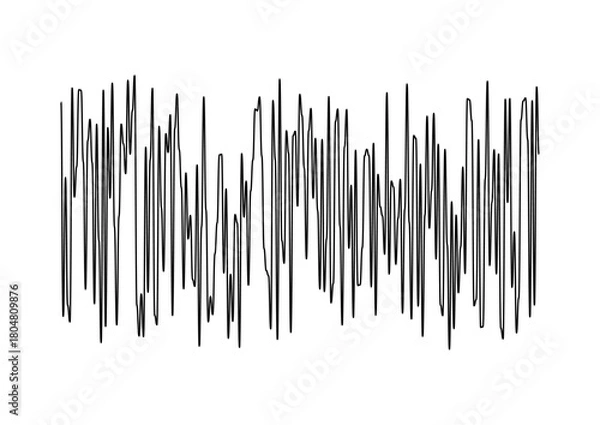 Fototapeta 不規則でランダムな波形のイラスト素材
Irregular and random waveform illustration material