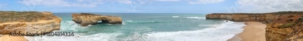 Fototapeta View of landscape and seascape the london bridge location is beautiful good view point at great ocean road australia