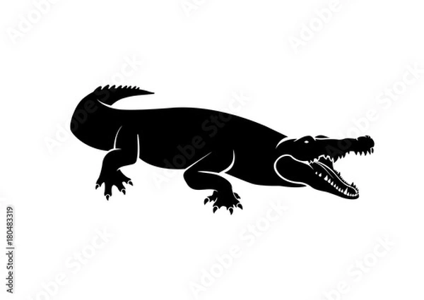 Obraz Crocodile Silhouette Vector