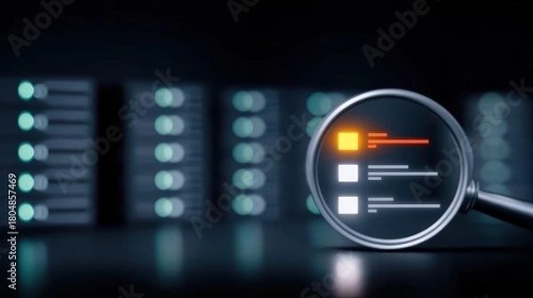 Fototapeta Detailed server queries execute binary tasks on the database to produce certificates and secure every operational step