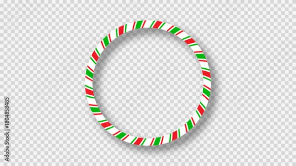 Fototapeta Christmas candy cane frame