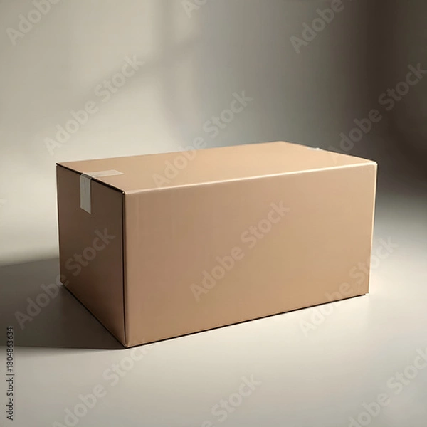 Fototapeta box, cardboard, carton, package, paper, container, isolated, brown, packaging, shipping, open, pack, empty, gift, blank, white, storage, delivery, closed, object, post, parcel, cardboard box, cargo