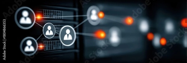 Fototapeta Avatar actions generated feedback that traveled through the server and browser updating binary entries in the database while maintaining perfect connectivity