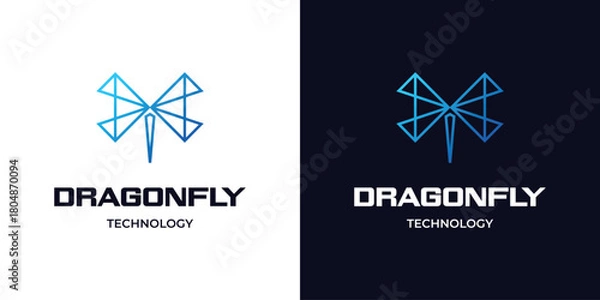 Obraz Dragonfly Technology Logo Modern Geometry Luxury