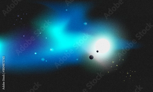 Fototapeta space theme abstract grainy gradient background