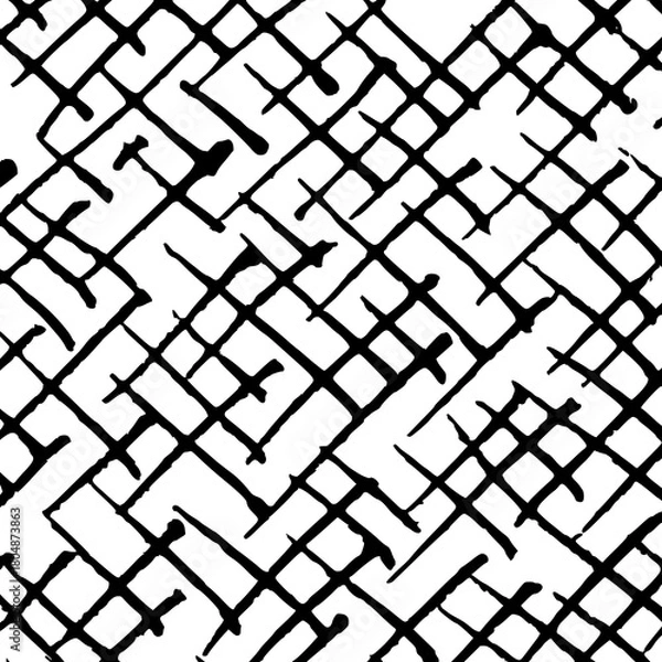 Obraz Monochrome hand-drawn crosshatch texture