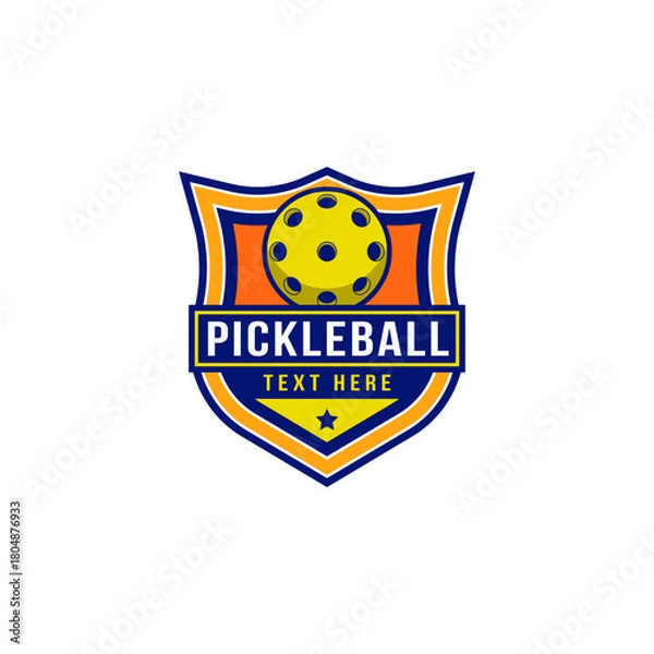 Obraz Pickleball badge logo design