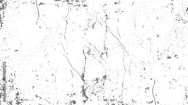 Obraz White grunge texture background with dark grey distressed cracks and speckles abstract pattern vector