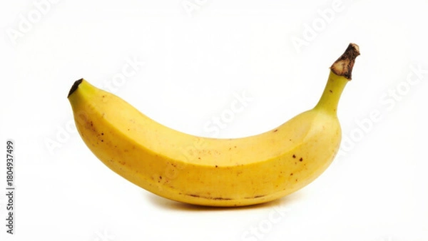Fototapeta Ripe banana isolated on white background with copy space