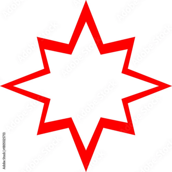 Obraz Christmas red star shape