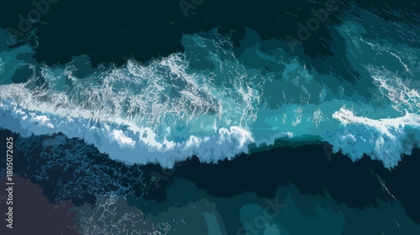 Obraz Wavy open ocean