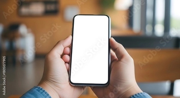 Obraz hand holding smart phone