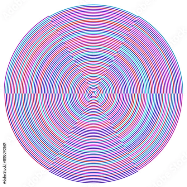 Obraz Abstract circle mirage technology.	