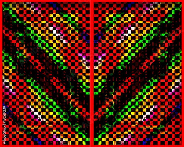 Obraz abstract vector background with rainbow