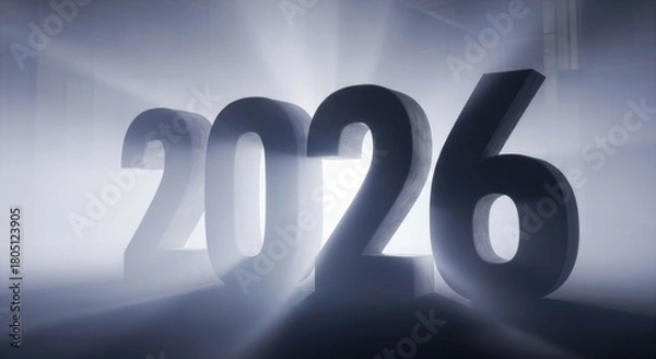 Fototapeta Bright Future Year Twenty Twenty Six Illuminated Vision