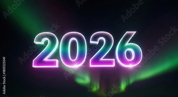 Fototapeta Glimpse into the Future 2026 Aurora Borealis Celestial Lights