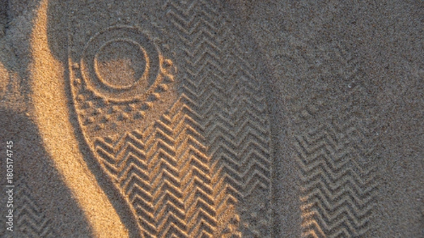 Obraz A shoe print in the sand