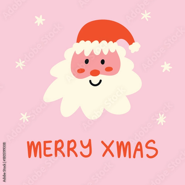 Obraz Cute Santa Claus Background Christmas