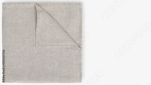 Fototapeta Soft textured blanket displayed on a white background for cozy home decor.