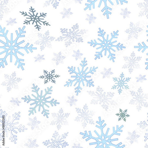 Fototapeta snowflakes background for the new year and Christmas design