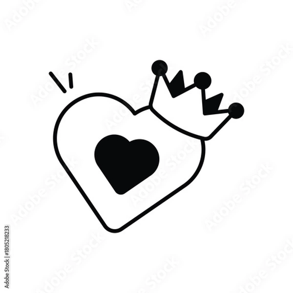 Obraz King Love vector icon