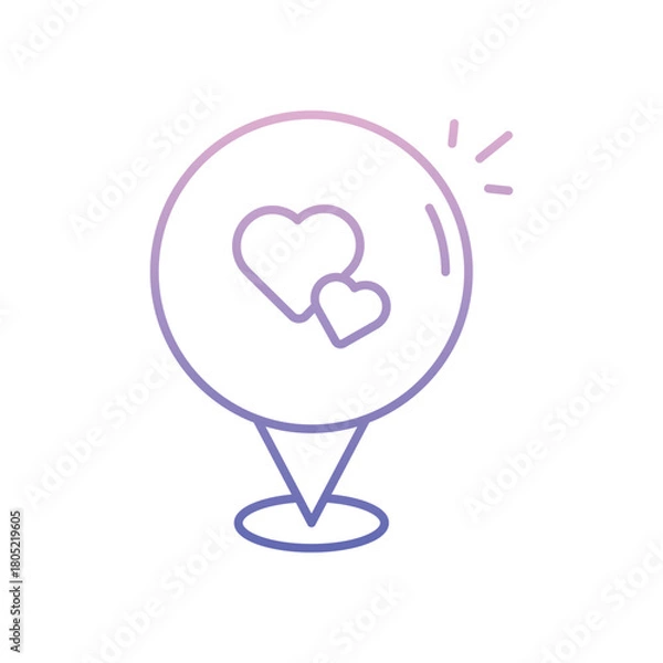 Obraz Romantic Place vector icon