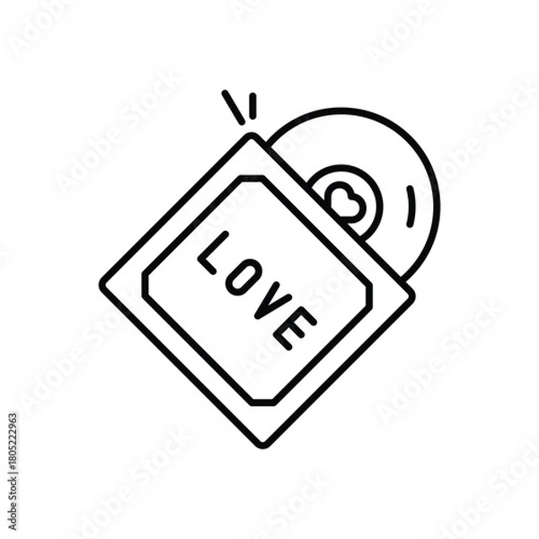 Obraz Romantic Cd vector icon