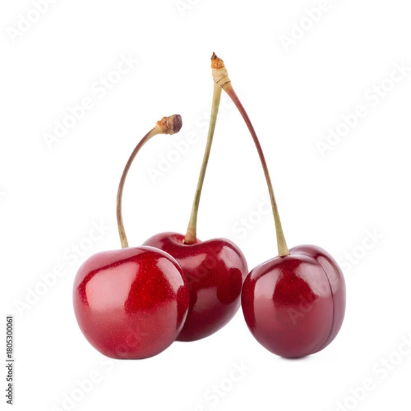 Obraz Fresh cherry isolated on transparent background