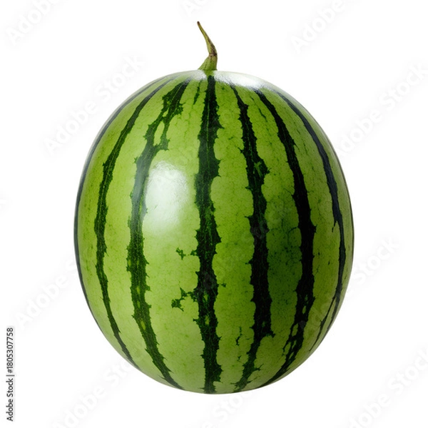 Obraz Ripe Watermelon fruit isolated on a transparent background.