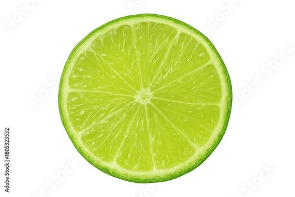 Obraz Round lime slice cut for refreshing drink