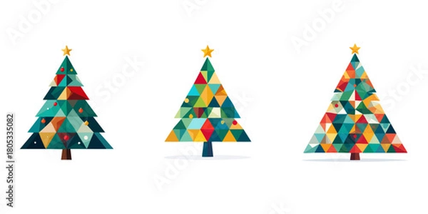 Obraz colorful christmas tree vector